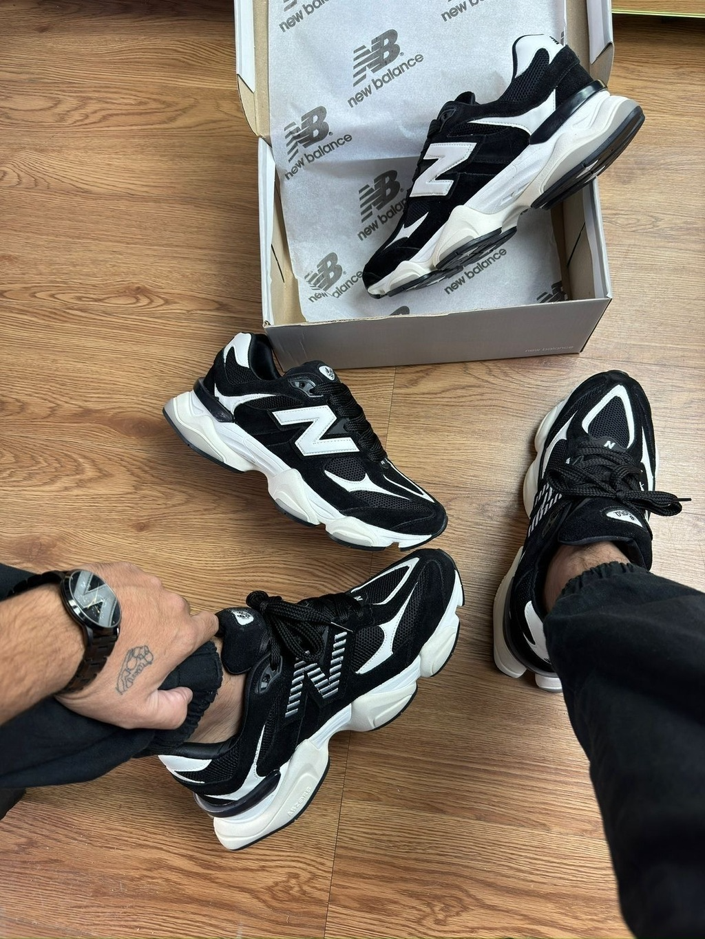 New Balance 9060 Unisex - Negro/Blanco (Lanzamiento)