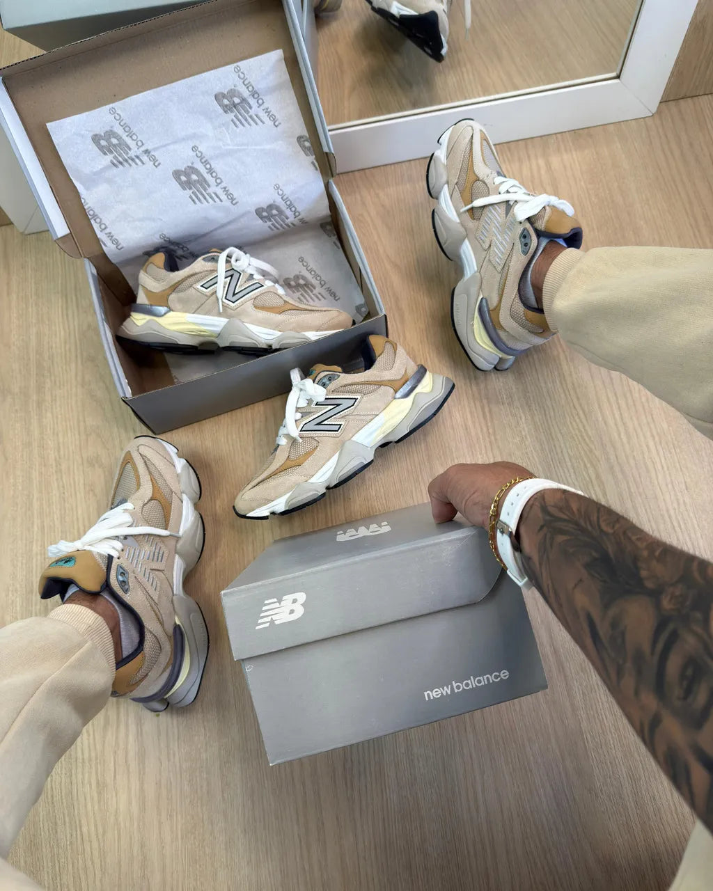 New Balance 9060 Unisex - Marrón/Beige/Gris (Lanzamiento)