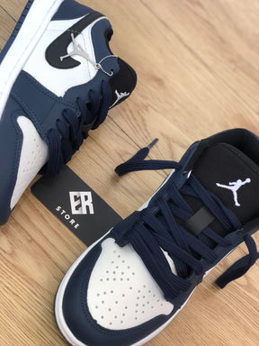 Zapatilla Nike Unisex - Air Jordan 1 Low -Azul/Blanco/Negro