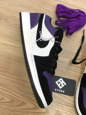 Zapatilla Nike Unisex - Air Jordan 1 Low - Negro/Morado