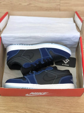 Zapatilla Nike Unisex - Air Jordan 1 Low -Azul Marino/Negro