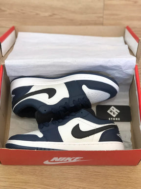 Zapatilla Nike Unisex - Air Jordan 1 Low -Azul/Blanco/Negro