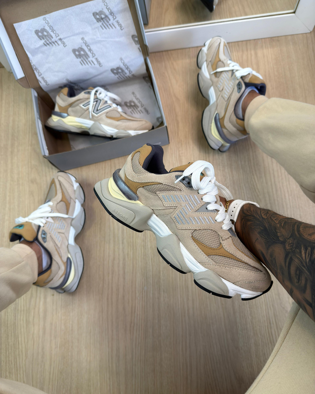 New Balance 9060 Unisex - Marrón/Beige/Gris (Lanzamiento)