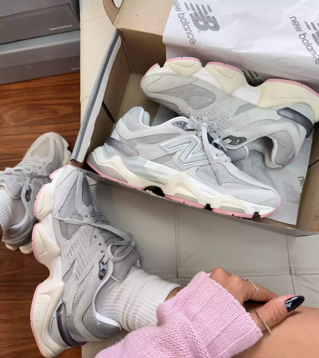 New Balance 9060 Unisex - Gris/Rosa (Lanzamiento)