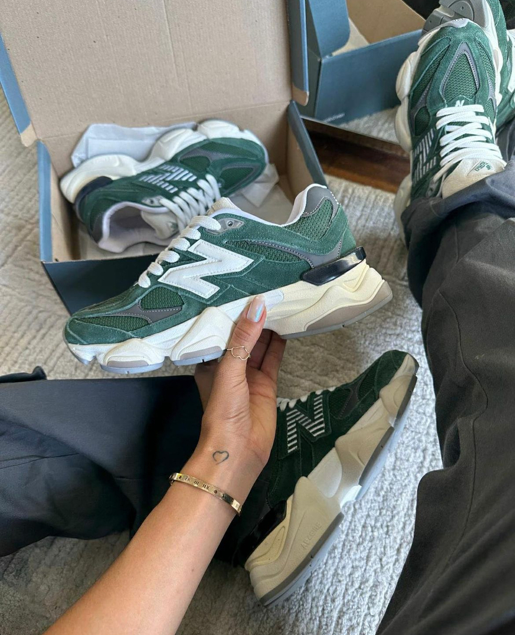 New Balance 9060 Unisex - Verde/Blanco (Lanzamiento)