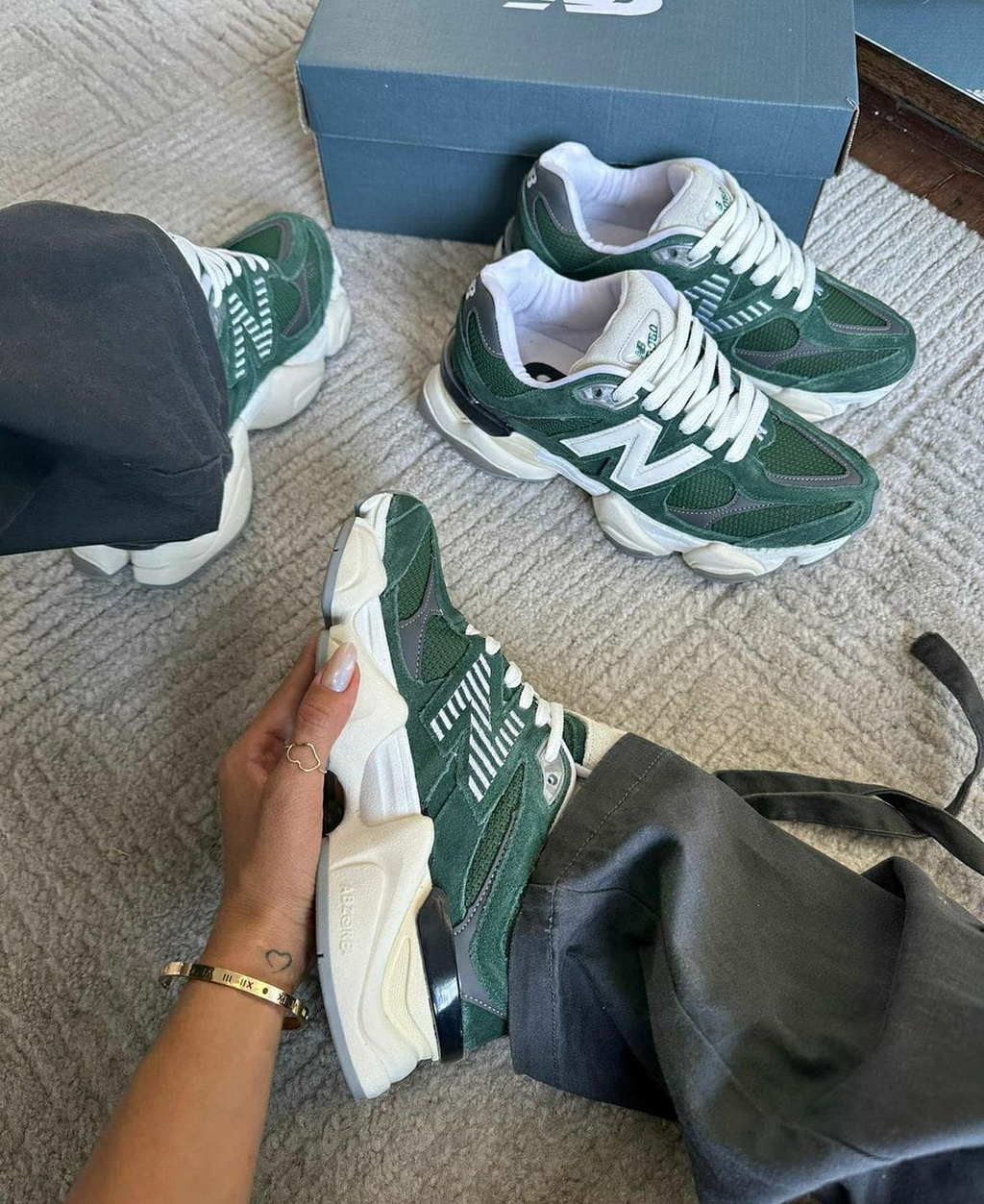 New Balance 9060 Unisex - Verde/Blanco (Lanzamiento)